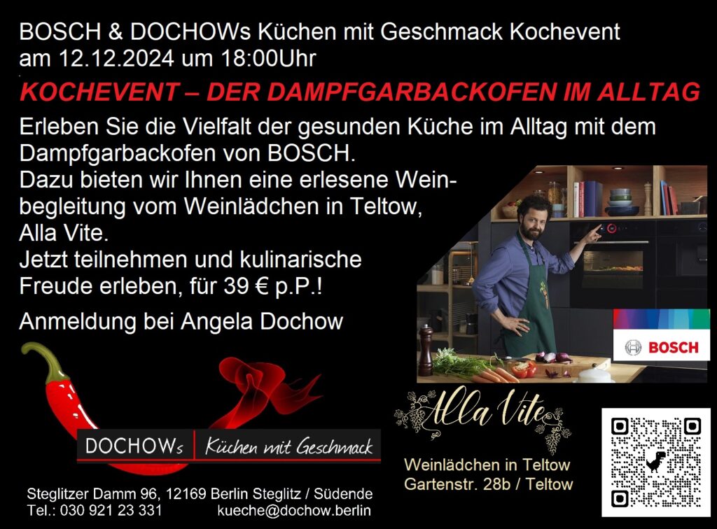 BOSCH DOCHOWs Küchen mit Geschmack Kochevent