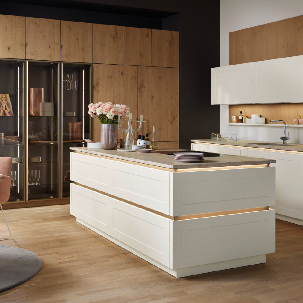 Nolte Landhaus Inselküche Magnolia softmatt
