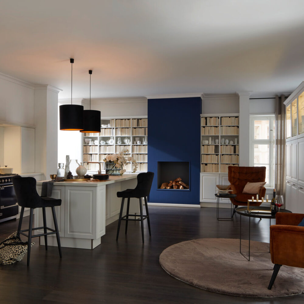 Nolte Landhaus Inselküche Weiß Softmatt