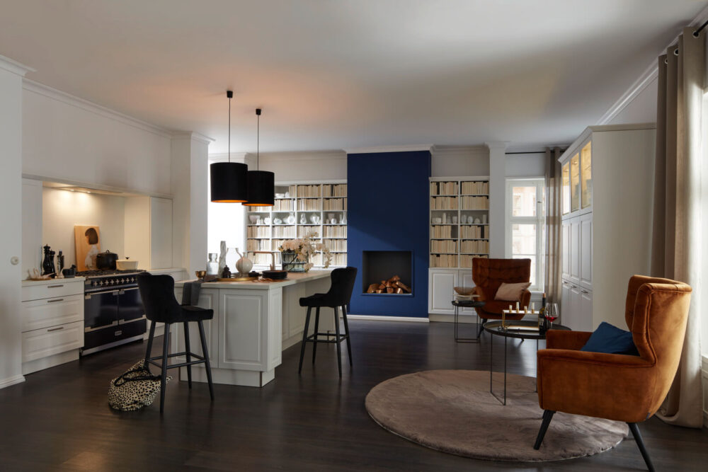 Nolte Landhaus Inselküche Weiß Softmatt