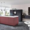 Nobilia Design Inselküche rostrot schwarzblau