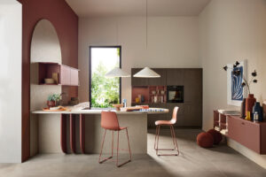 Nolte Klassische L-Küche Hennarot softmatt