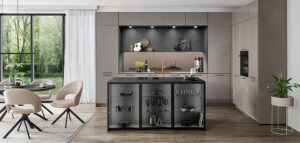 Nobilia Design L-Küche Taupegrau Hochglanz Neuheiten