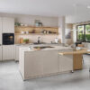 Nobilia Moderne Inselküche Sand strukturiert