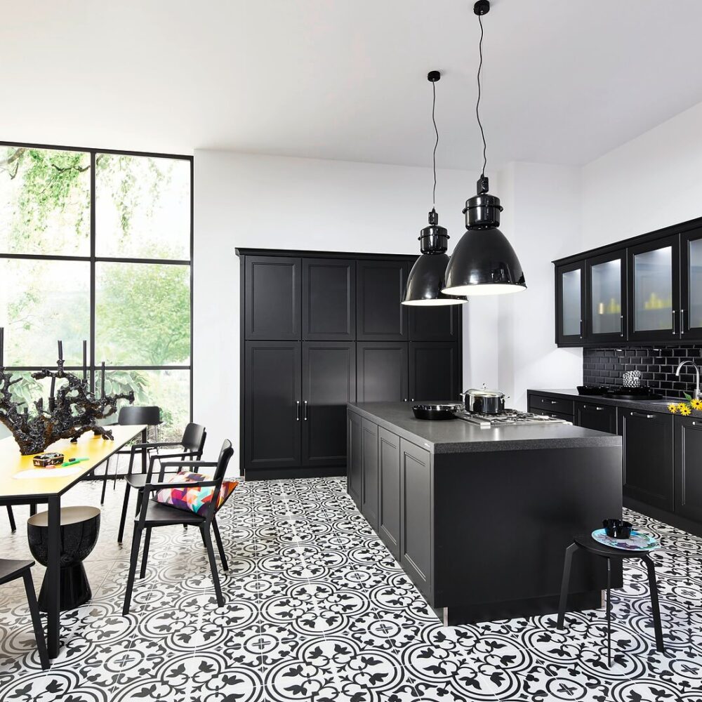 Nolte Landhaus Inselküche Echtlack softmatt