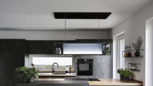 berbel Inselhaube Skyline Frame Regal Leise Elektrogeräte in der Küche