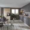 Nobilia Küchenzeile moderner Stil dunkelgrau