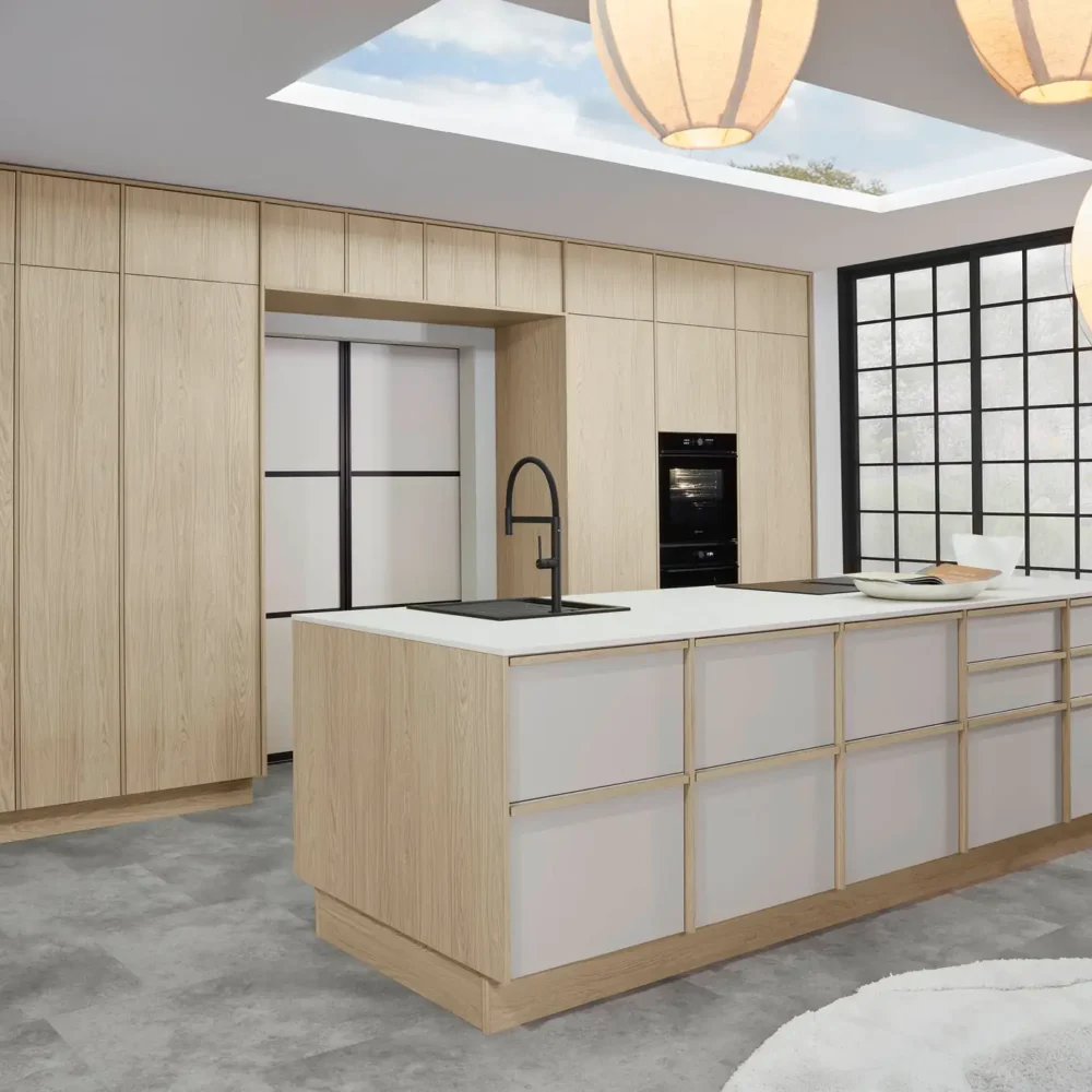 Nobilia Moderne Inselküche Sand ultramatt