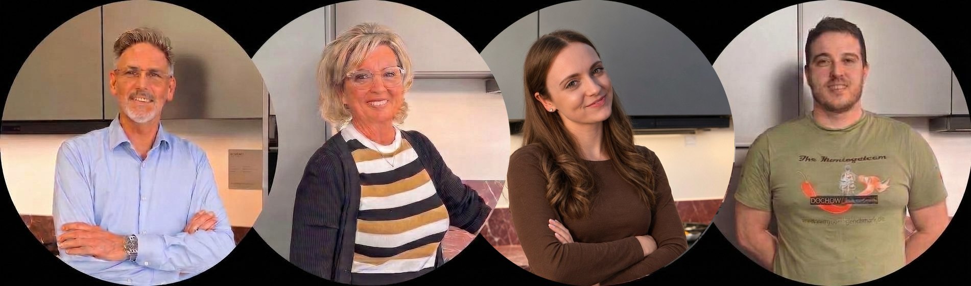 Das Team von DOCHOWs Küchen mit Geschmack: Olaf, Angela, Michelle und Jan-Patrick